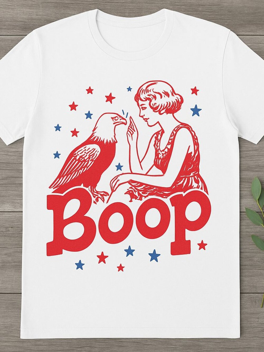 Boop The Eagle Funny Patriotic Vintage 4th of July T-Shirt